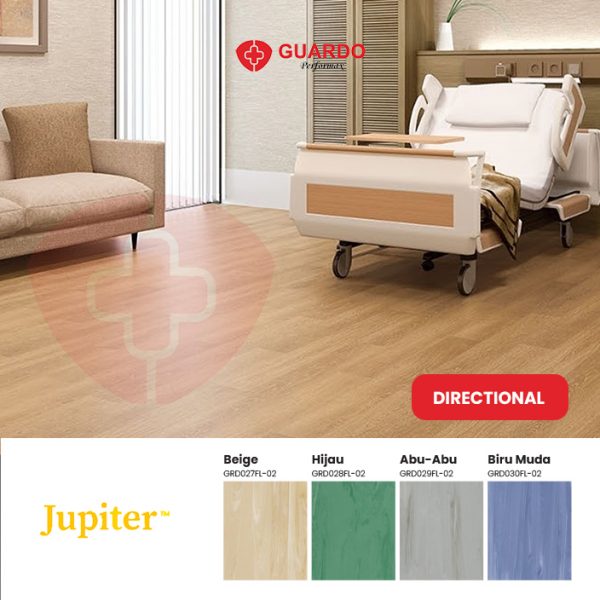 Lantai Vinyl Rumah Sakit Homogen - Directional Jupiter